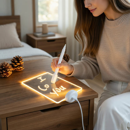 LED Message Board Night Light with USB Charging