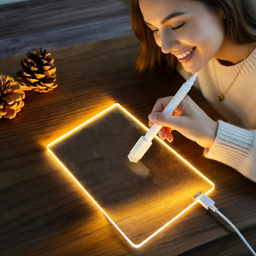 LED Message Board Night Light with USB Charging